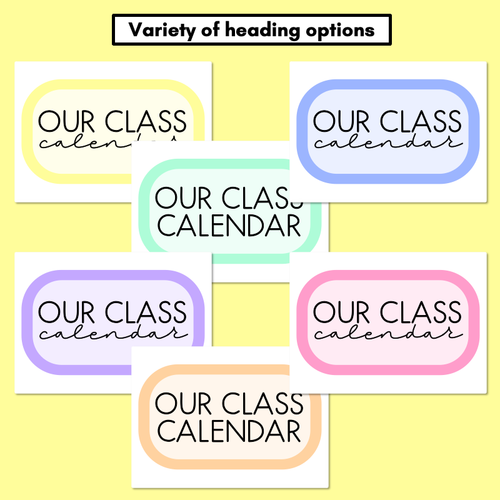 Resource preview 6 for Calendar & Weather Display - Rainbow Classroom Decor