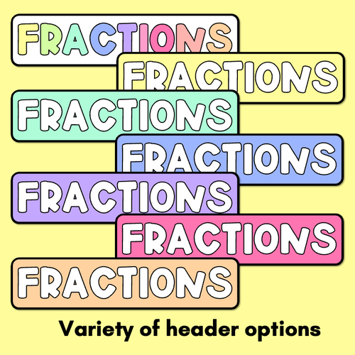 Resource preview 5 for Fraction Posters - Rainbow Classroom Decor