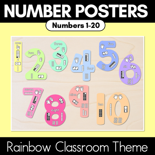 Resource preview 30 for Rainbow Classroom Decor Bundle