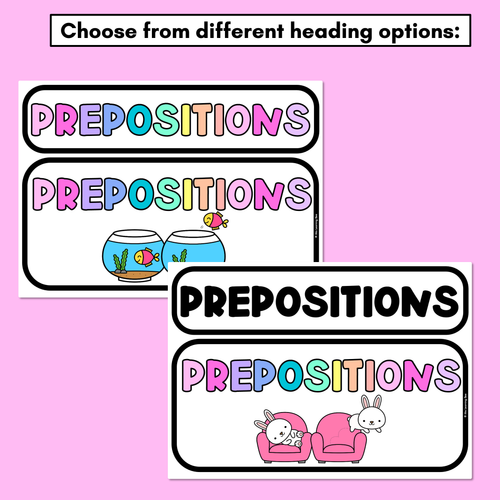 Resource preview 4 for Positional Language - Animal Prepositions - Rainbow