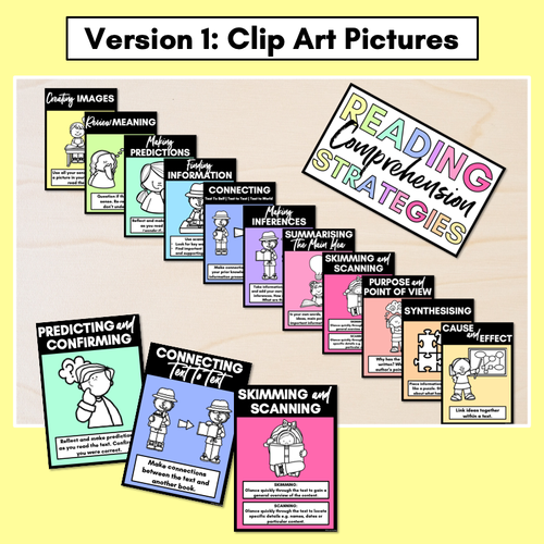 Resource preview 2 for Rainbow Reading Comprehension Strategies Posters - Rainbow Classroom Decor