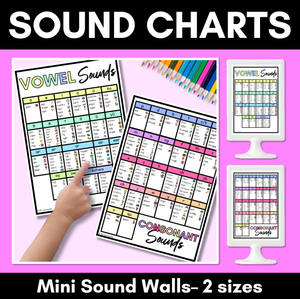 Phonics Sound Charts - Mini Sound Wall - RAINBOW