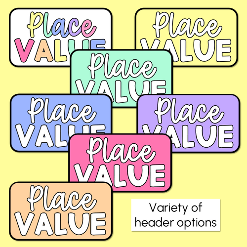Resource preview 4 for Place Value Posters- Rainbow Classroom Decor