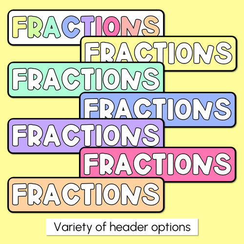 Resource preview 5 for Fraction Posters - Rainbow Classroom Decor