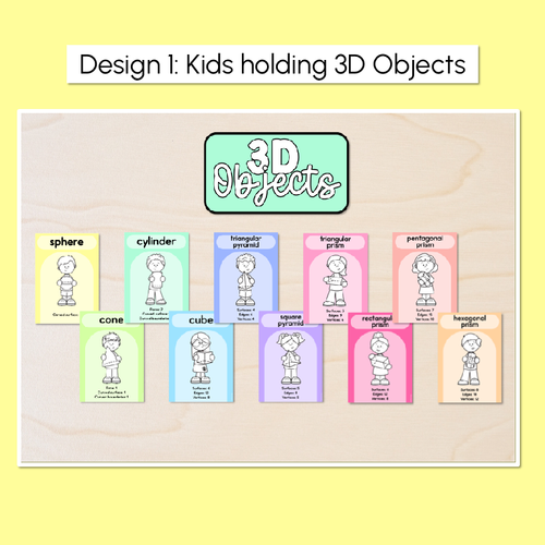 Resource preview 2 for 3D Object Posters - Rainbow Classroom Decor