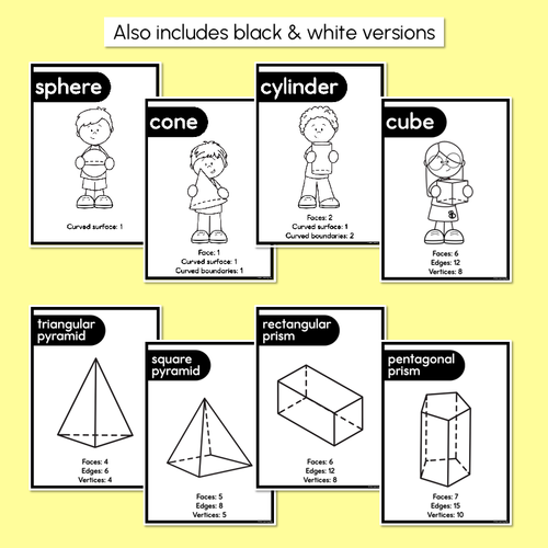 Resource preview 4 for 3D Object Posters - Rainbow Classroom Decor