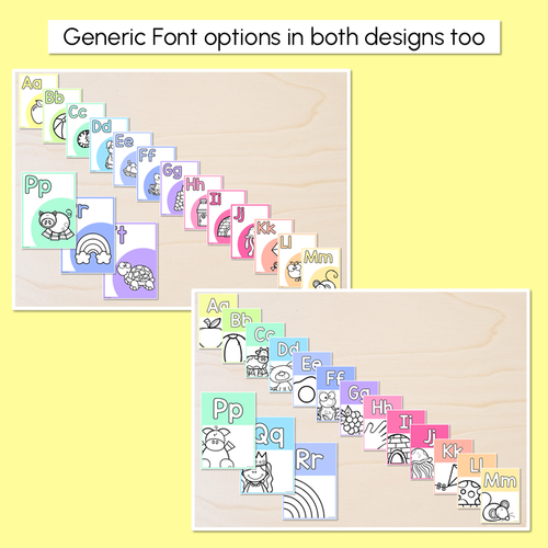 Resource preview 4 for Alphabet Posters - All Aussie Fonts - Rainbow Classroom Decor