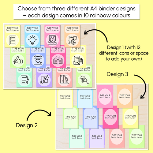 Resource preview 2 for Editable Binder & Spine Labels - Rainbow Classroom Decor
