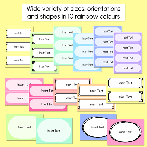 Resource preview 2 for Editable Labels - Rainbow Classroom Decor