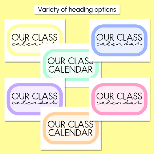 Resource preview 6 for Calendar & Weather Display - Rainbow Classroom Decor