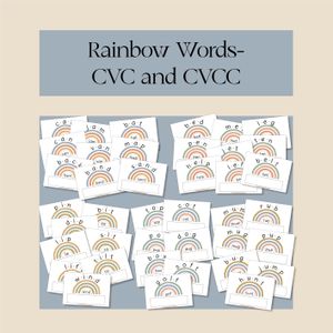 Rainbow Words- CVC and CVCC Words