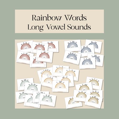 Resource preview 1 for Rainbow Words- Long Vowel Sounds