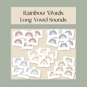 Rainbow Words- Long Vowel Sounds