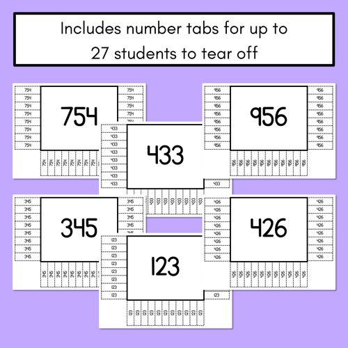 Resource preview 3 for READ THE ROOM - Numbers 100 - 1000 Place Value