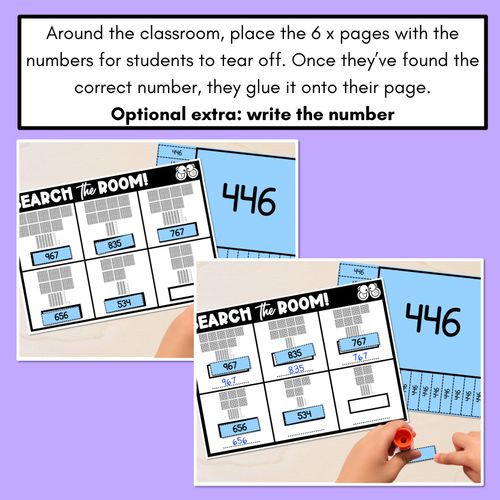 Resource preview 4 for READ THE ROOM - Numbers 100 - 1000 Place Value