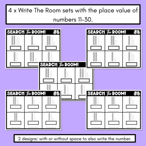 Resource preview 2 for READ THE ROOM - Numbers 11 - 30 Place Value