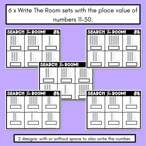 Resource preview 2 for READ THE ROOM - Numbers 11 - 50 Place Value