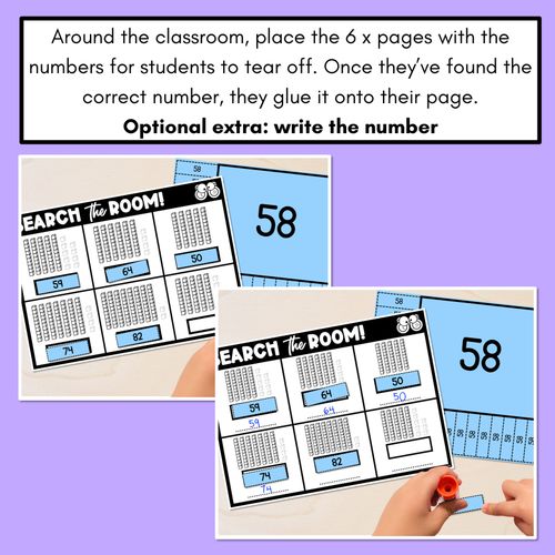 Resource preview 4 for READ THE ROOM - Numbers 50 - 100 Place Value