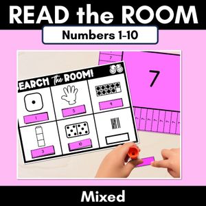 READ THE ROOM - Numbers 1-10  Mixed Manipulatives