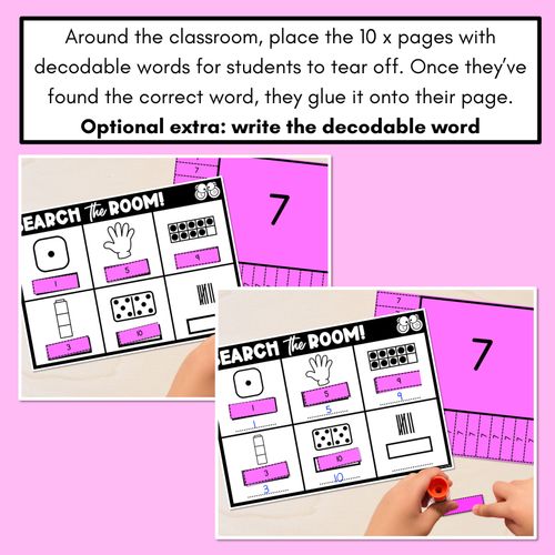 Resource preview 4 for READ THE ROOM - Numbers 1-10  Mixed Manipulatives