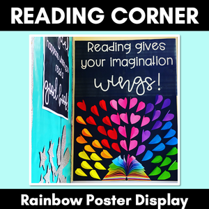 READING CORNER POSTERS - Rainbow Reading Corner Display