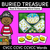 1 for Real and Nonsense CVCC CCVC CCVCC Words Phonics Game - BURIED TREASURE