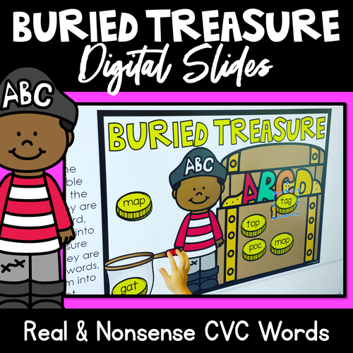 Resource preview 1 for Real and Nonsense CVC Words DIGITAL Phonics Activity - POWERPOINT