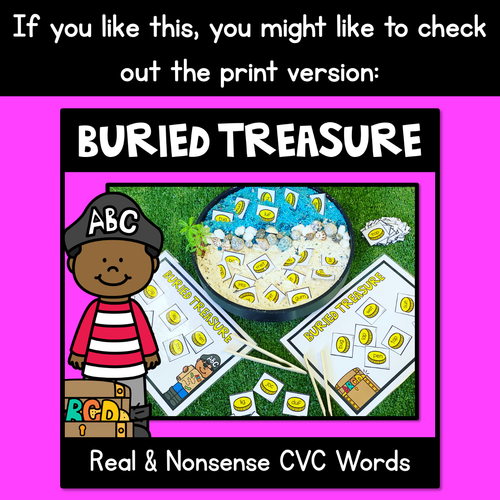 Resource preview 4 for Real and Nonsense CVC Words DIGITAL Phonics Activity - POWERPOINT