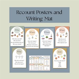 Recount Posters and Writing Mat