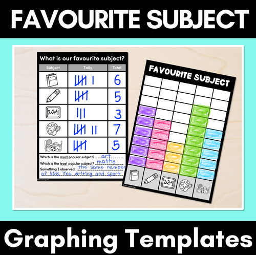 Resource preview 1 for Favourite Subject Graphing Templates