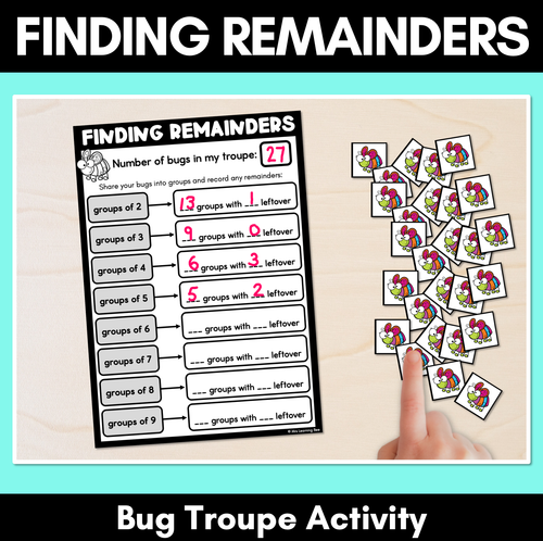 Resource preview 1 for Finding Remainders - Bug Troupe Division Activity