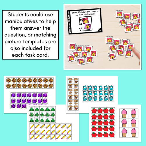 Resource preview 3 for Groups or Groups Of - Division Task Cards