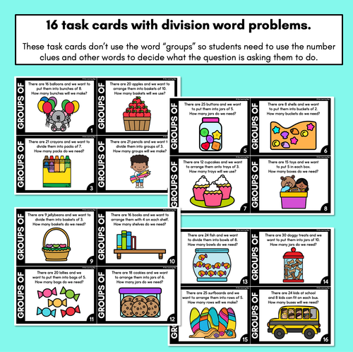 Resource preview 2 for Groups Of - Division Task Cards