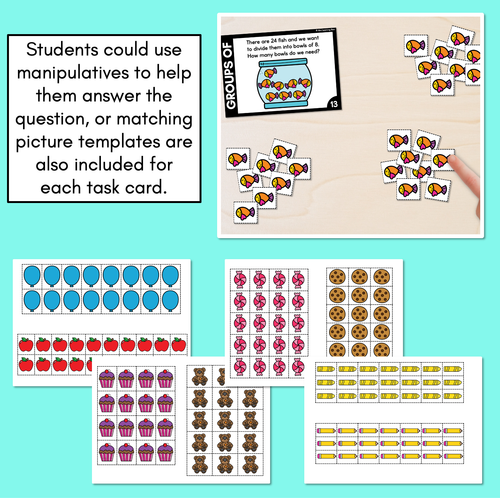 Resource preview 3 for Groups Of - Division Task Cards