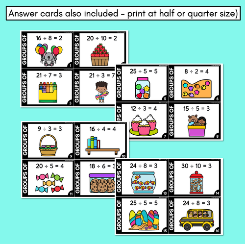 Resource preview 4 for Groups Of - Division Task Cards