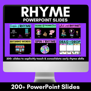 Rhyme Activities for Kindergarten - Phonological Awareness PowerPoint