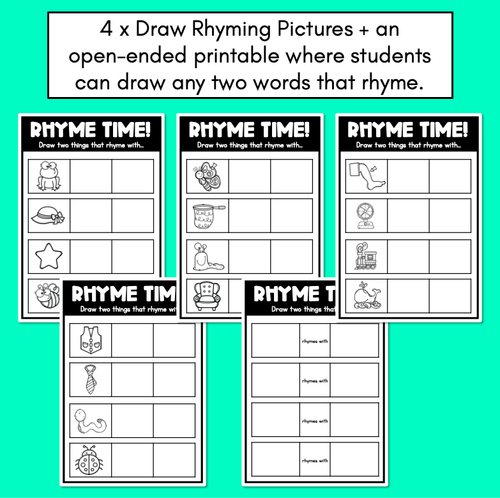 Resource preview 3 for Rhyme Printables - Phonological Awareness Activities