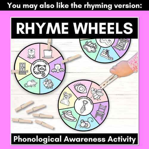 Resource preview 4 for Syllable Wheels - Phonological Awareness