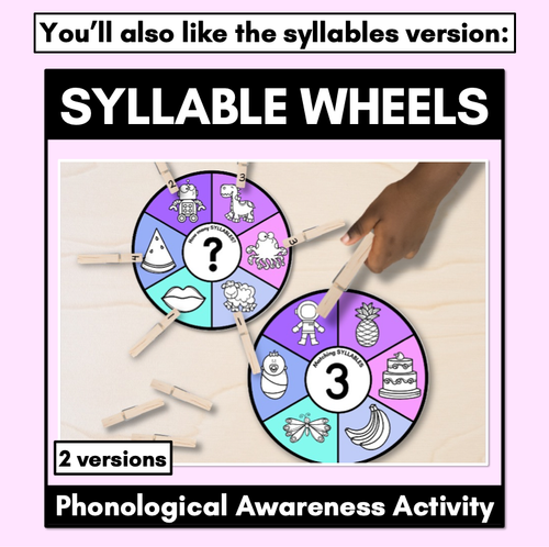 Resource preview 3 for Rhyming Wheels - Rhyme Activity for Kindergarten - Phonological Awareness