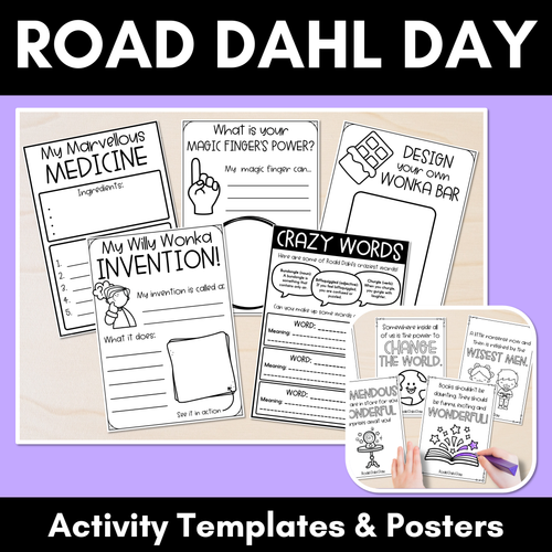 Resource preview 1 for Roald Dahl Day Activity Templates & Posters