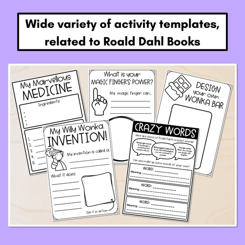 Resource preview 2 for Roald Dahl Day Activity Templates & Posters