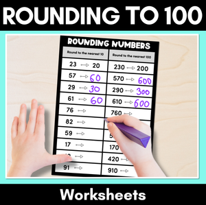 Rounding to 100 Worksheets