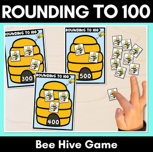 Rounding to 100 Bee Hive Game