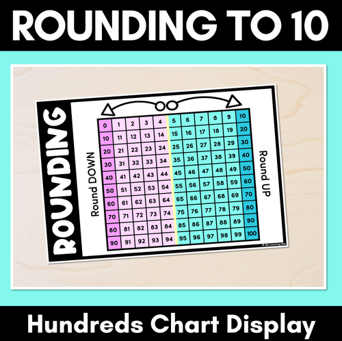 Resource preview 1 for Rounding to 10 - Hundreds Chart Display & Desk Companion