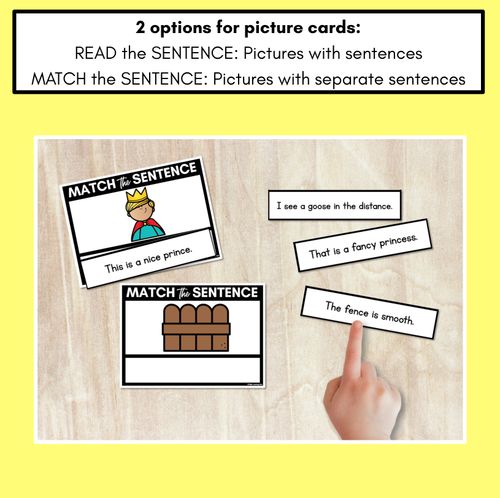 Resource preview 2 for S Phoneme Decodable Sentences - Read & Match