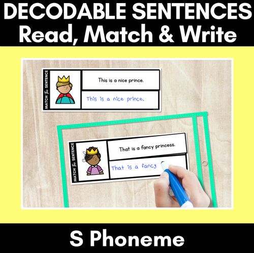 Resource preview 25 for Consonant Phoneme Decodable Sentence Activities COMPLETE BUNDLE