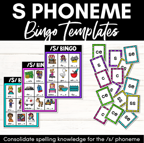 Resource preview 3 for Consonant Sounds Bingo Games BUNDLE