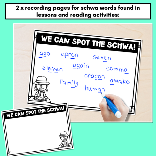 Resource preview 3 for Schwa Worksheets & Schwa Word Sort Activity