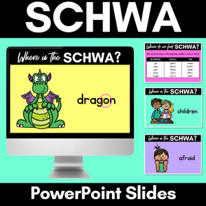 Schwa PowerPoint Lesson Slides - Phonics Teaching Slides for Schwa Sound