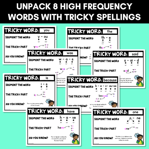 Resource preview 2 for WORDS WITH TRICKY SPELLINGS Freebie - High Frequency Words